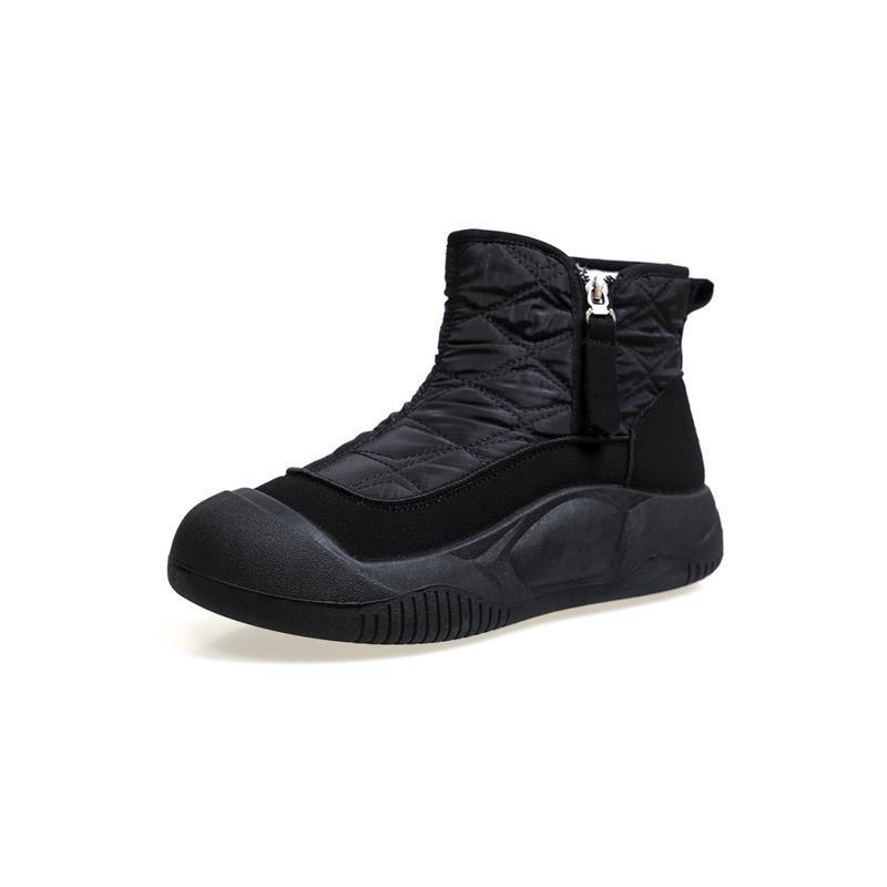 Non-slip warm high-top sports fluffy short boots cotton shoes autumn and winter velvet soft-soled snow boots