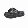 2025 new cool slippers women's summer wear new Chinese cross-knotted national style with skirt beach cool slippers