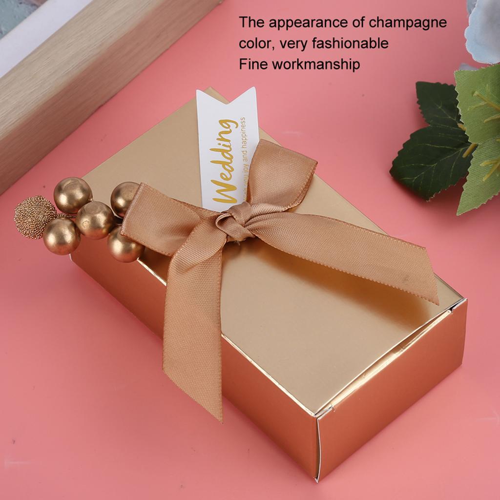 50pcs Wedding Favors Candies Souvenirs Gift Paper Gift Box for Wedding with Bowknot