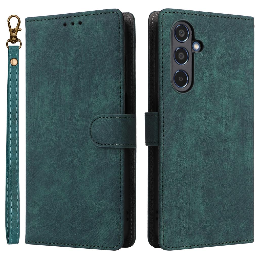 For Samsung Galaxy M35 5G Case with Strap RFID Blocking Leather Flip Phone Cover