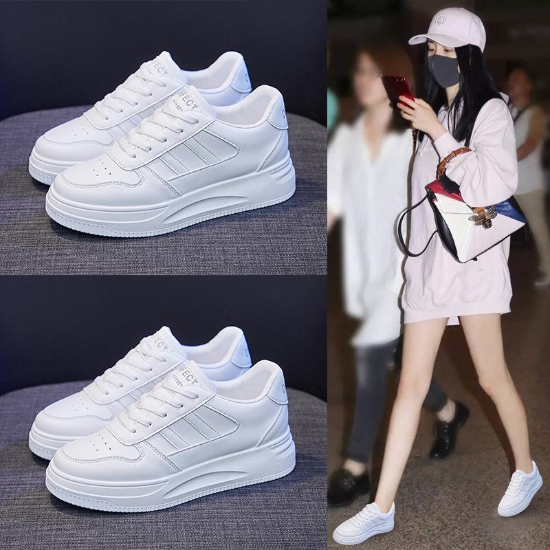 New Little White Shoes Versatile Thick-soled Lightweight Women's Board Shoes Student Shoes Waterproof and Comfortable Women's Sports Shoes Women's