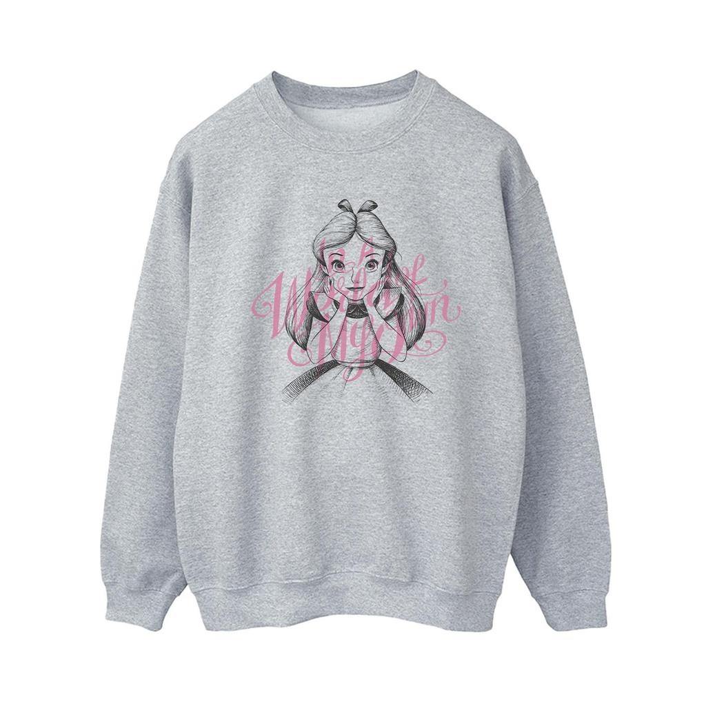 Disney Womens/Ladies Alice In Wonderland In A World Of My Own Sweatshirt