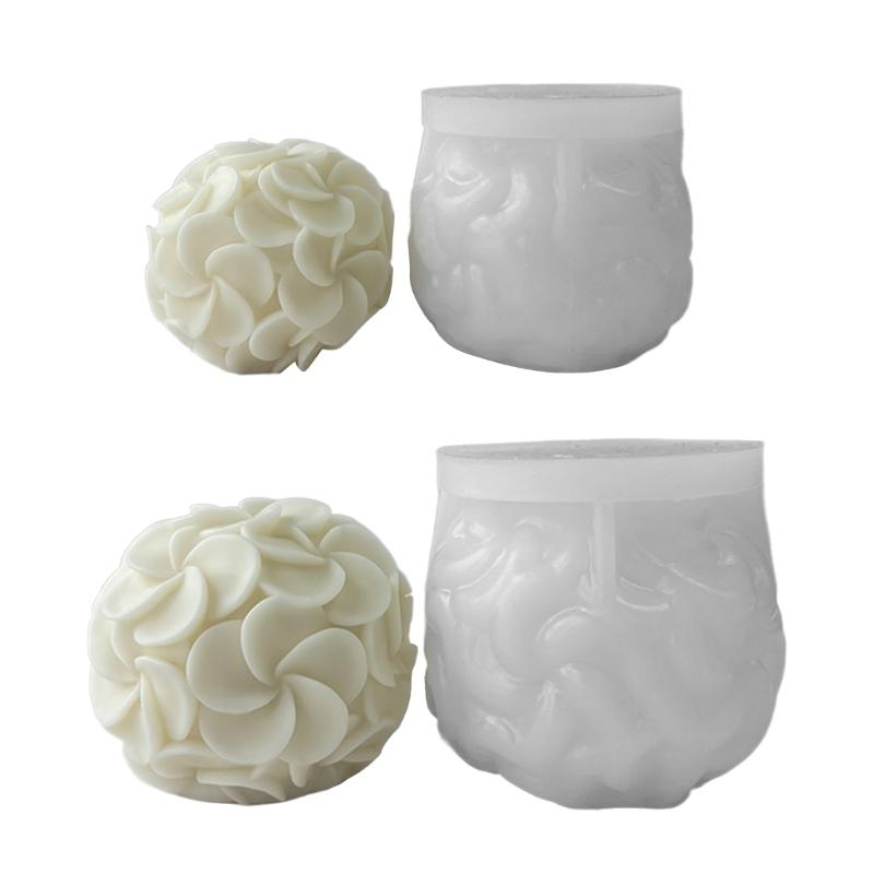 Silicone Soap Molds Flower Candle Mould Silicone Crafts Moulds Hydrangea Shaped Perfect Gift for DIY Hand-Making Lover