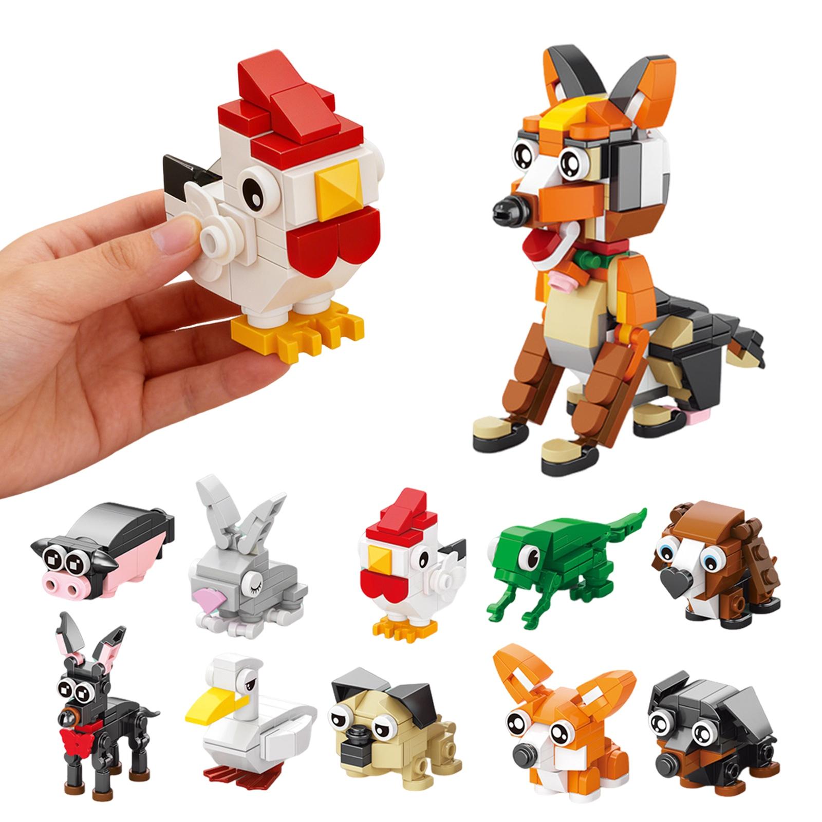 

Cute And Fun Pet Dog And Building Block Toy, Educational Building Block For Children, Gift For Boys. One Size