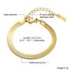 Paperclip Chain Bracelet for Women,Gold Color Stainless Steel Rectangle Link Bracelets,Cable Dainty Girls Layering Jewelry