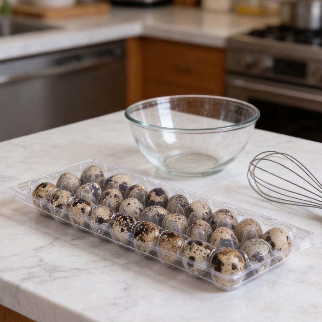 20pcs Quail Egg Cartons 30-Grids PVC Carton Trays for Quail Eggs High Transparency Food Packaging Supplies for Home Restaurant