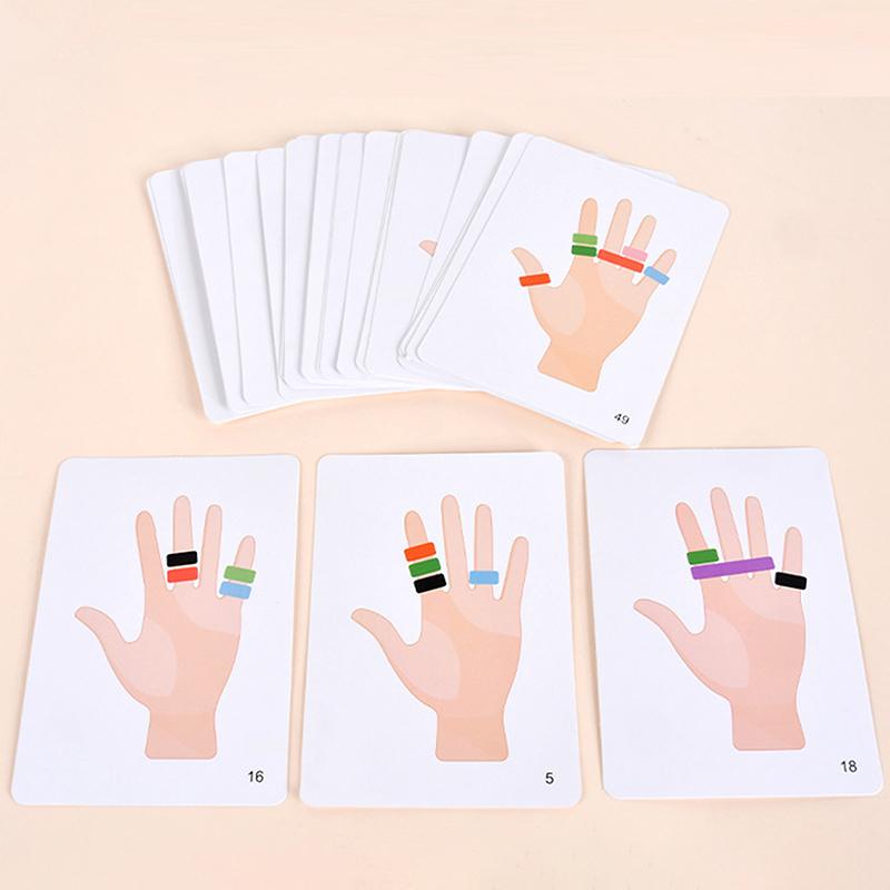 Kids Finger Ring Board Game Color Matching Toys Interactive Party Games Hand-Eye Coordination Sensory Educational Toys For Child