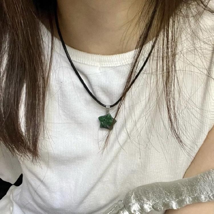 Natural Stone Star Aesthetic Necklace Fashion Simple Clavicle Chain Women Girls