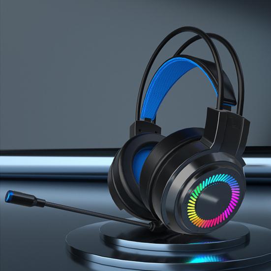 G60 Wired Headphone Bass Colorful Lights 3.5mm 7.1 Surround Sound Gaming Headset with Mic for Gamer