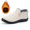 Warme Schuhe, Stiefel, Rutschfeste Schuhe, Schuhe mit dicker Sohle, Schuhe mit niedrigem Absatz und runder Zehenpartie, Outdoor-Wanderschuhe, Wanderstiefel, Wasserdichte Schuhe