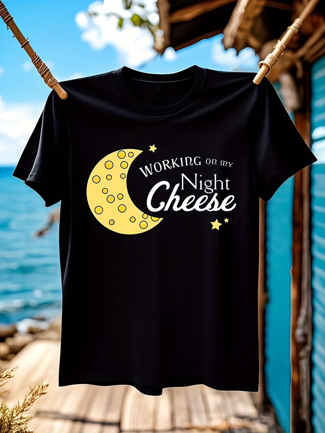 30 Rock Cheese Graphic T-shirt - Working On My Night Cheese Funny TV Show Quote L