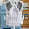 Schoolbag gentle department fresh color scheme striped design backpack student party daily commuting shopping spring outing large capacity schoolbag