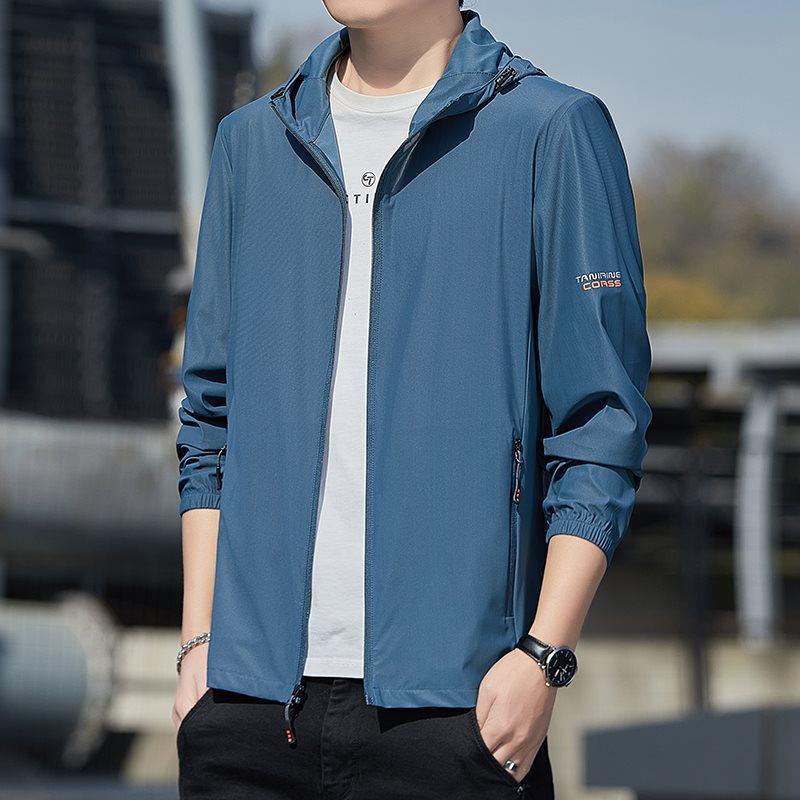 Men's Ultra-Thin Hooded Sun Protection Jacket for Summer Outdoor Sports & Fishing