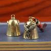 Vintage Brass Angel Bell Keychain Ornament