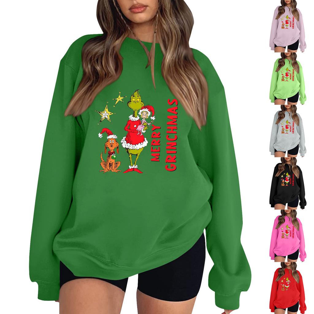 Women's Fashion Lightweight Long Sleeve Pullover Christmas Hoodie
