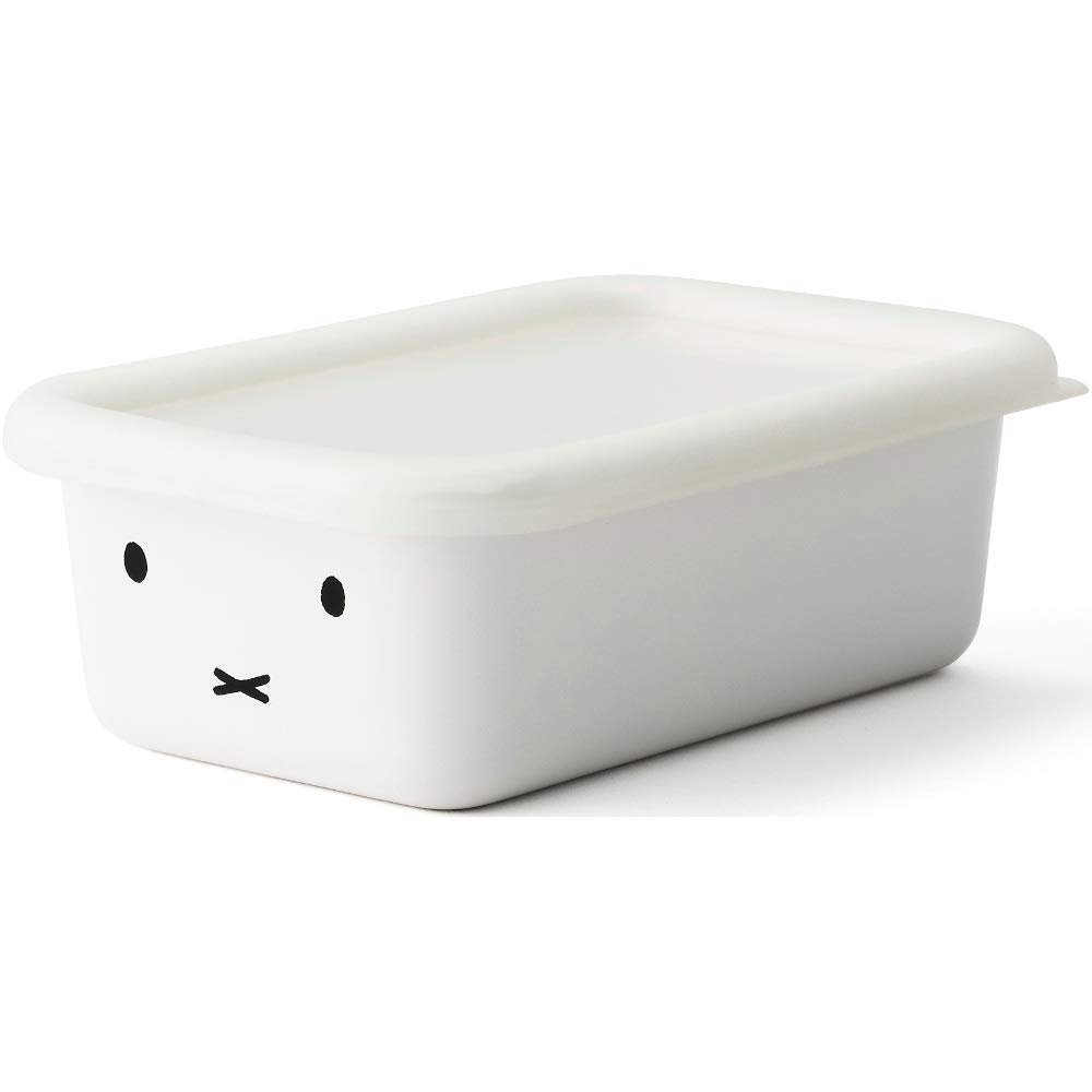 

Fuji Enamel Miffy Face Series Shallow Square Container S белый