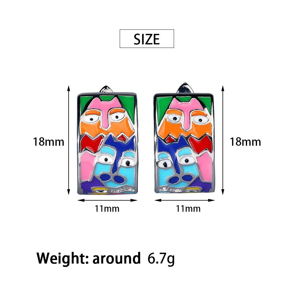 925 Silver Plated Set for Women CZ Handmade Enamel Lovely Cat Unique Trendy Ring Earrings Bracelet Party Fashion Jewelry Set