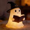 Resin Ghost Night Light USB Powered Spooky Ghost Figurine Witch Desktop Figurine  Bookshelf