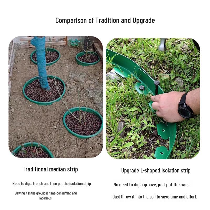 L-Shaped Plastic Garden Edging Barrier