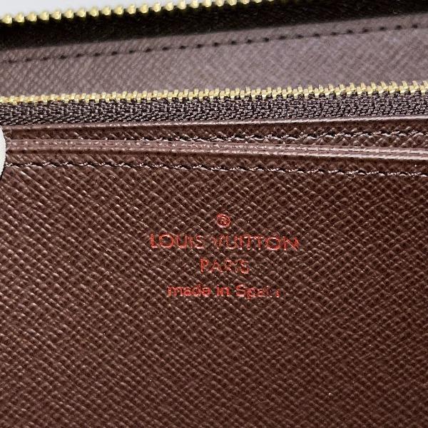 LOUIS VUITTON Zippy wallet N41661 Long Wallet purse Damier canvas Brown Used