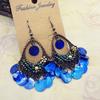 Hawaiian Vintage Bohemian Earrings, Beach Shell Tassel Long Earrings Women's Accessories