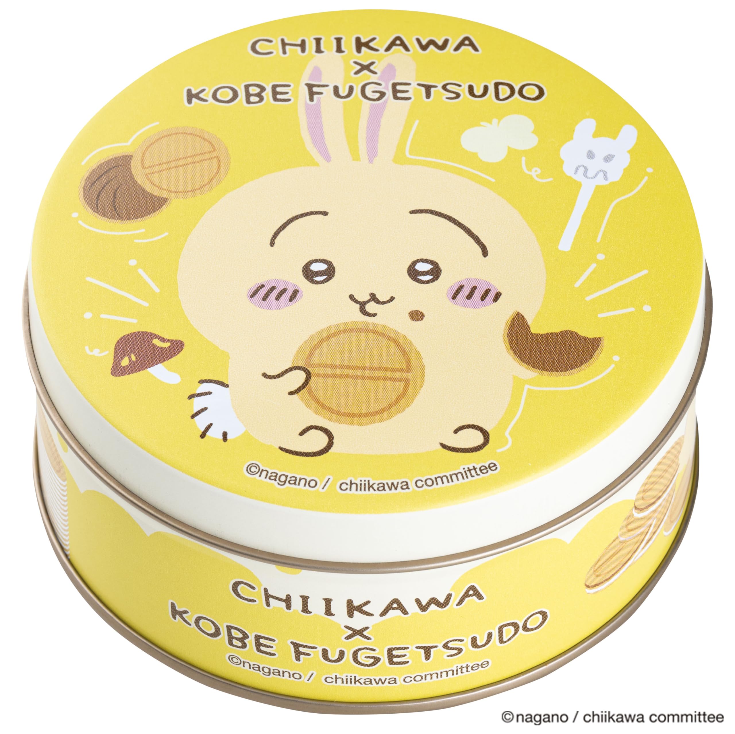 

Kobe Fugetsudo Chiikawa Mini Tinned 6 pieces and Strawberry Flavored 2 Bags of 3 pieces [Authentic] Gaufres, [Rabbit], (Vanilla Chocolate, each)