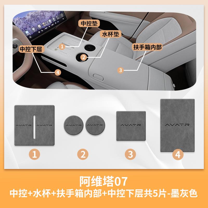 Modified Parts Interior Accessories For Avatr 07 Car Decoration Auto Accessories Wireless Charging Central Control Pad Tools