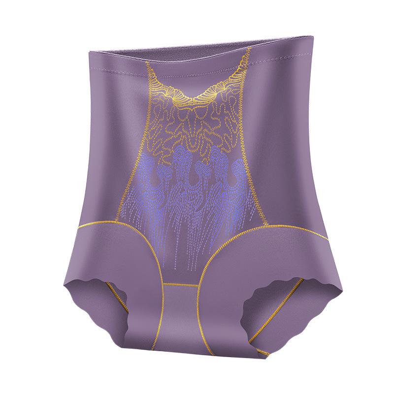 Women's embroidery strong belly anti-bacterial bottom after the birth of the hip shapebody beauty high waist no trace underwear