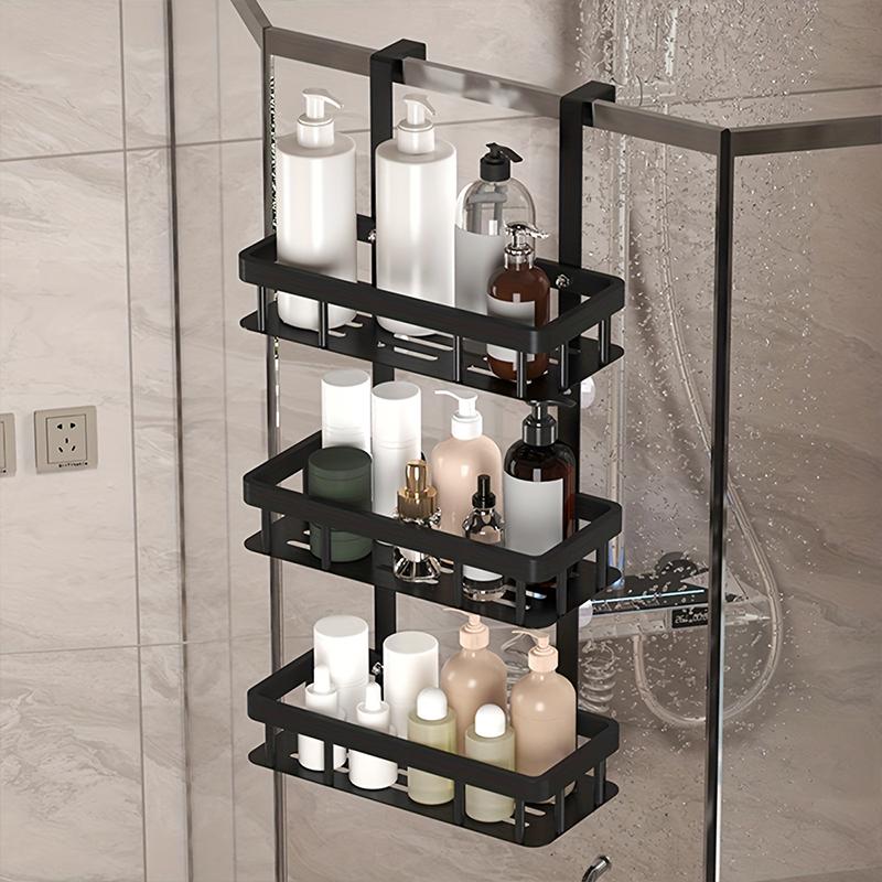 1PC Carbon Steel Thick Storage Hanging Basket Bathroom Shelf Behind The Door Shelf Tidy Multi Layer Bathroom Two/Three Layers