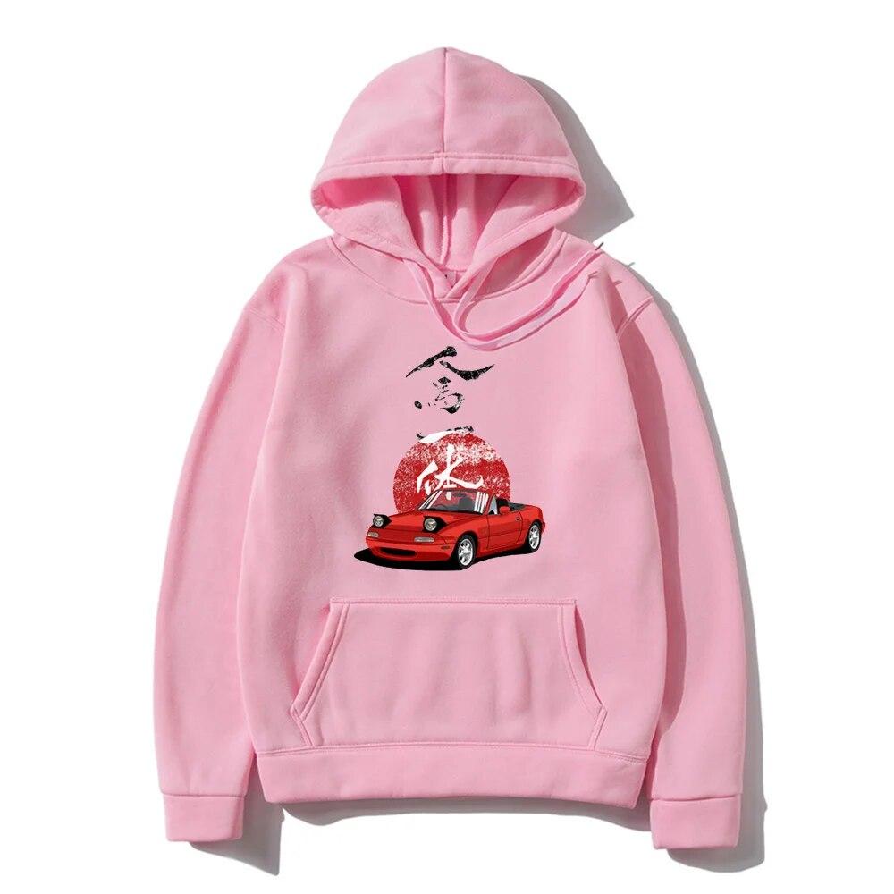 Anime Initial D Rising Jap Hoodie Jdm Drift Red Car Fashion Tops Harajuku Streetwear Hooded Fleece Sweatshirts Unisexs Clothing