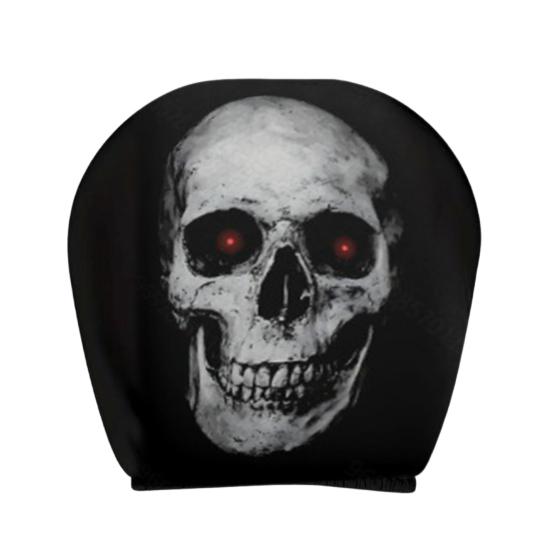 Funny Cartoon Car Headrest Covers, Universal Breathable Elastic Seat Neck Pillow Protector, Humor Spooky Auto Interior Decor for Most Vehicles