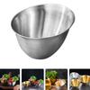 3Pcs Oblique Lettuce Bowl Stainless Steel Meal Prep Bowl Multifunctional Soup Serving Basin  Hotpot