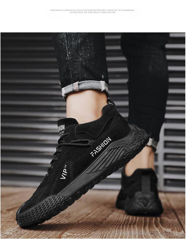 Spring 2025 Men's Non-Slip Work Sneakers - Ideal for Construction Sites and Kitchens