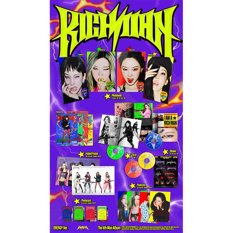 [Pre-order] Aespa - The 6th Mini Album [Rich Man] ENERGY Ver. (+Online Benefit)