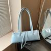 New Women Red Shoulder Bag Korean Versi Simple Solid PU Leather Underarm Bags 2026 Elegant Female Dating Handbags