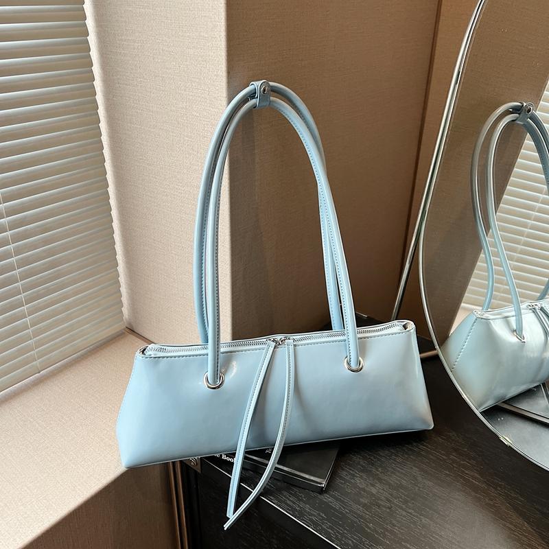 New Women Red Shoulder Bag Korean Versi Simple Solid PU Leather Underarm Bags 2026 Elegant Female Dating Handbags