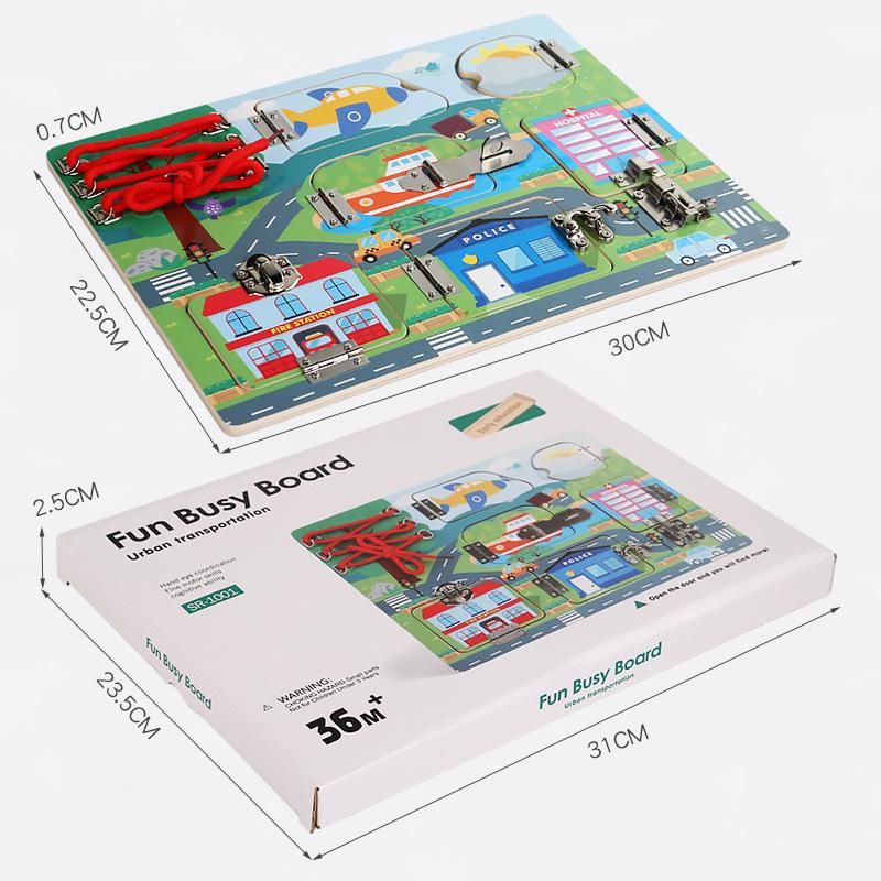 

Деревянная развивающая доска Монтессори для детей младшего возраста, обучающая игре на развитие практических навыков и жизненных умений, отличный подарок.