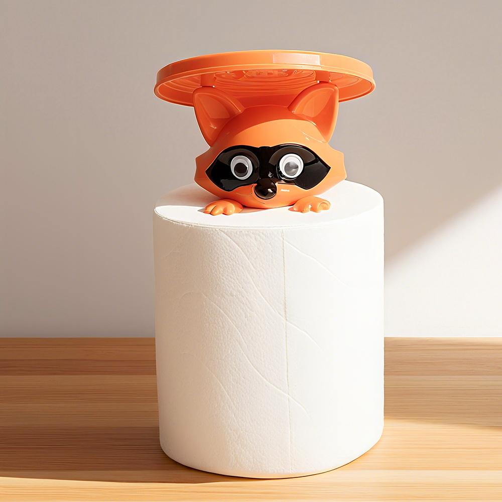 1/3pcs Cute Raccoon Animal Shaped Toilet Paper Holder Funny Toilet Paper Holder Standing Bathroom Paper Holder for Decoration
