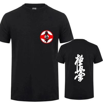 Masutatsu Oyama Karate Casual Clothes Kyokushin Karate T Shirt Men Kyokushin Logo Karate Kids T-Shirt Japan Kanji Symbol Apparel