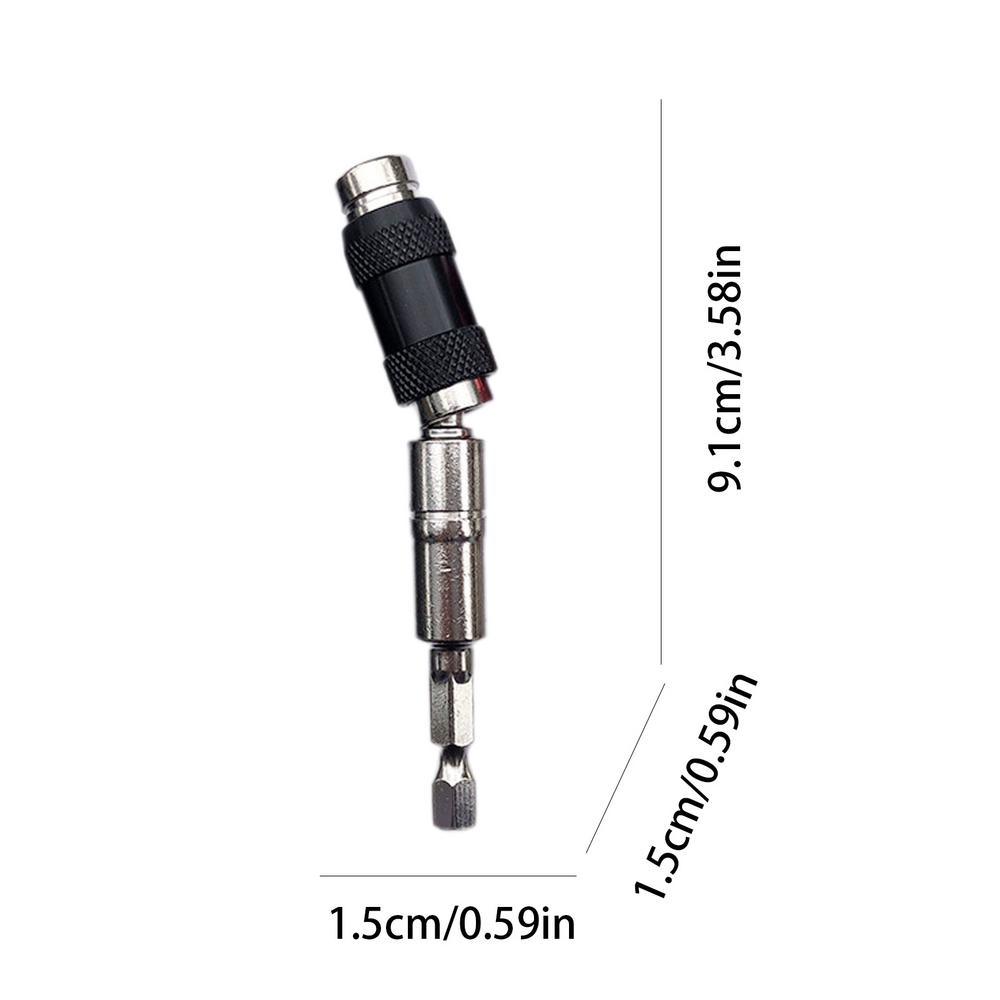 Electric Drill Magnetic Screwdriver Bit Holder Multi-Angle Screwdriver Accessories Portable Reversing Extension Rod 1/4in