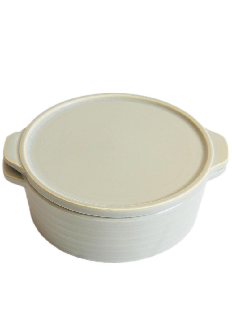 [Cooking Pot] Banko Ware Ohitsu Cooker, Microwave Safe, Steams Vegetables, Can be Used Over an Open Fire, Kitsuko Style (Gray)