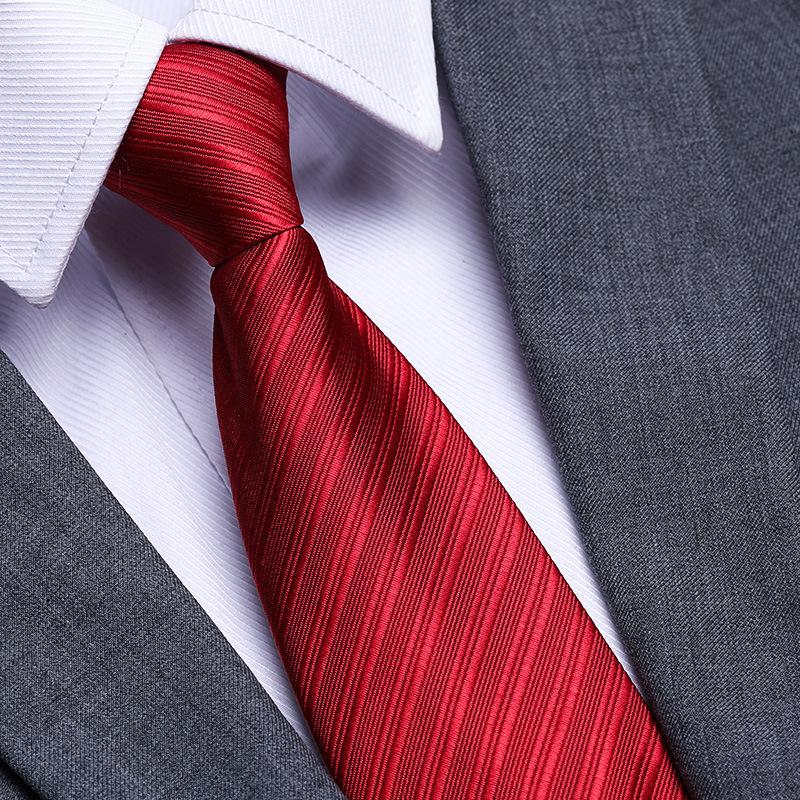 Married Men'S Red Zipper No-Tie Formal Tie Business Black Professional Groom Korean Version One-Pull Tie