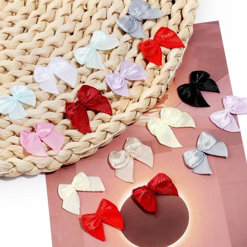 100 Pcs/set Princess children's bow tie clothing headdress accessories DIY accessories polyester thread tie mini bow tie