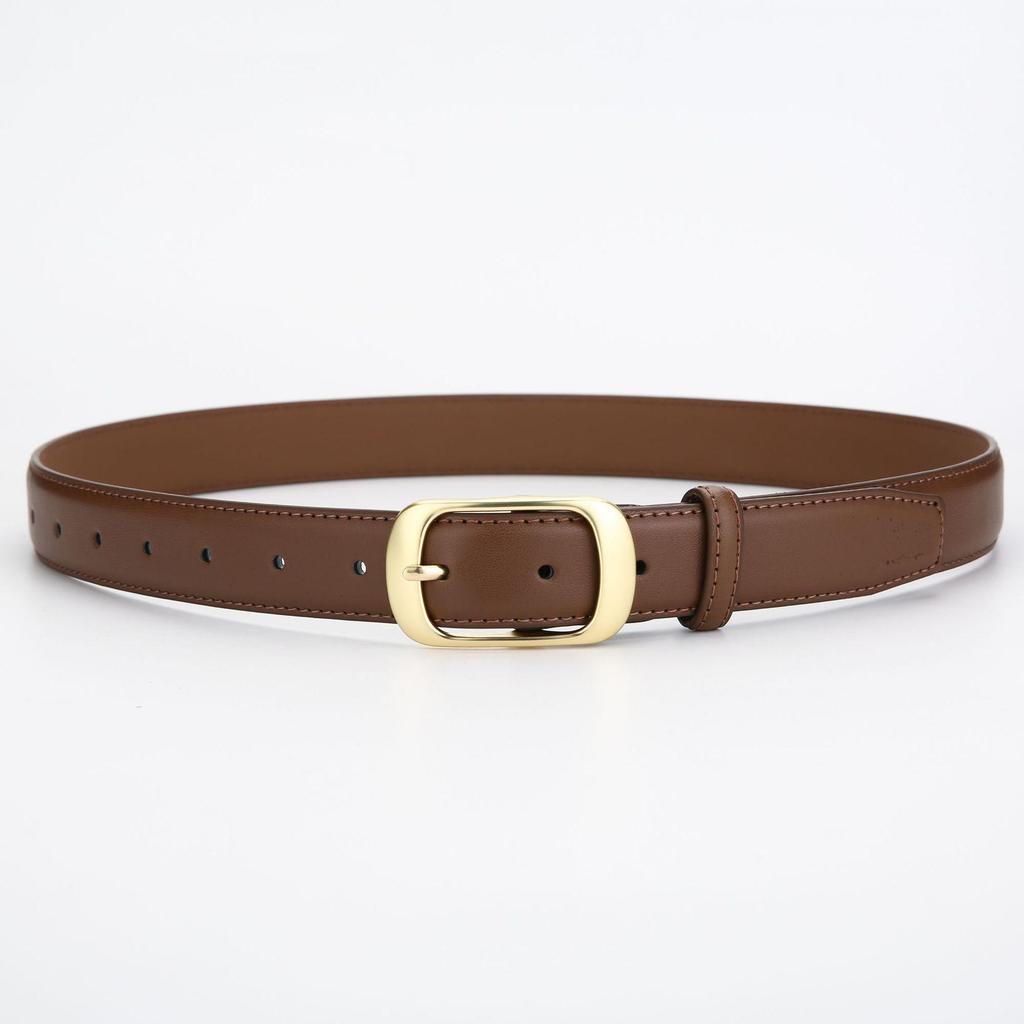2025 Women's Cowhide Fashionable Pin Buckle Belt for Jeans