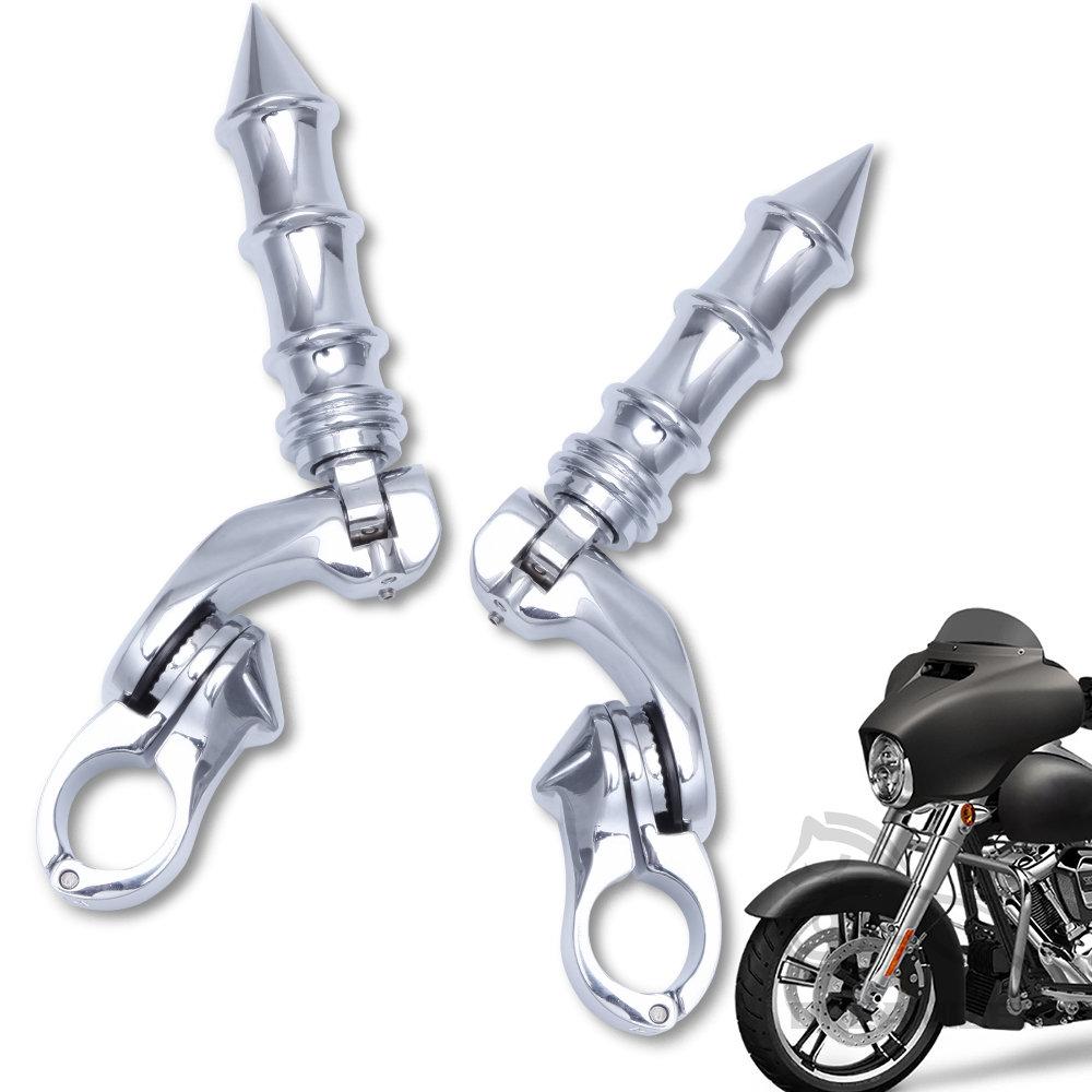 Universal For Harley Davidson Road King Road Street Glide Motorcycle Highway Foot Pegs Footrest 1.25" Engine Guard Pedal