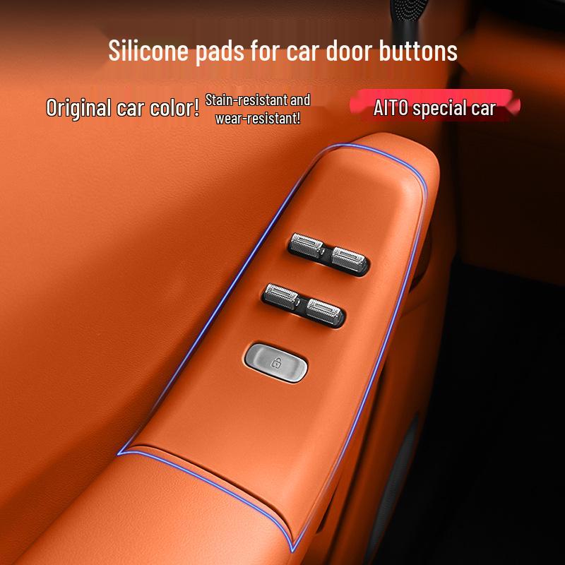 Fits 26 Models: AITO New M7/M8 Car Button & Window Panel Silicone Protector