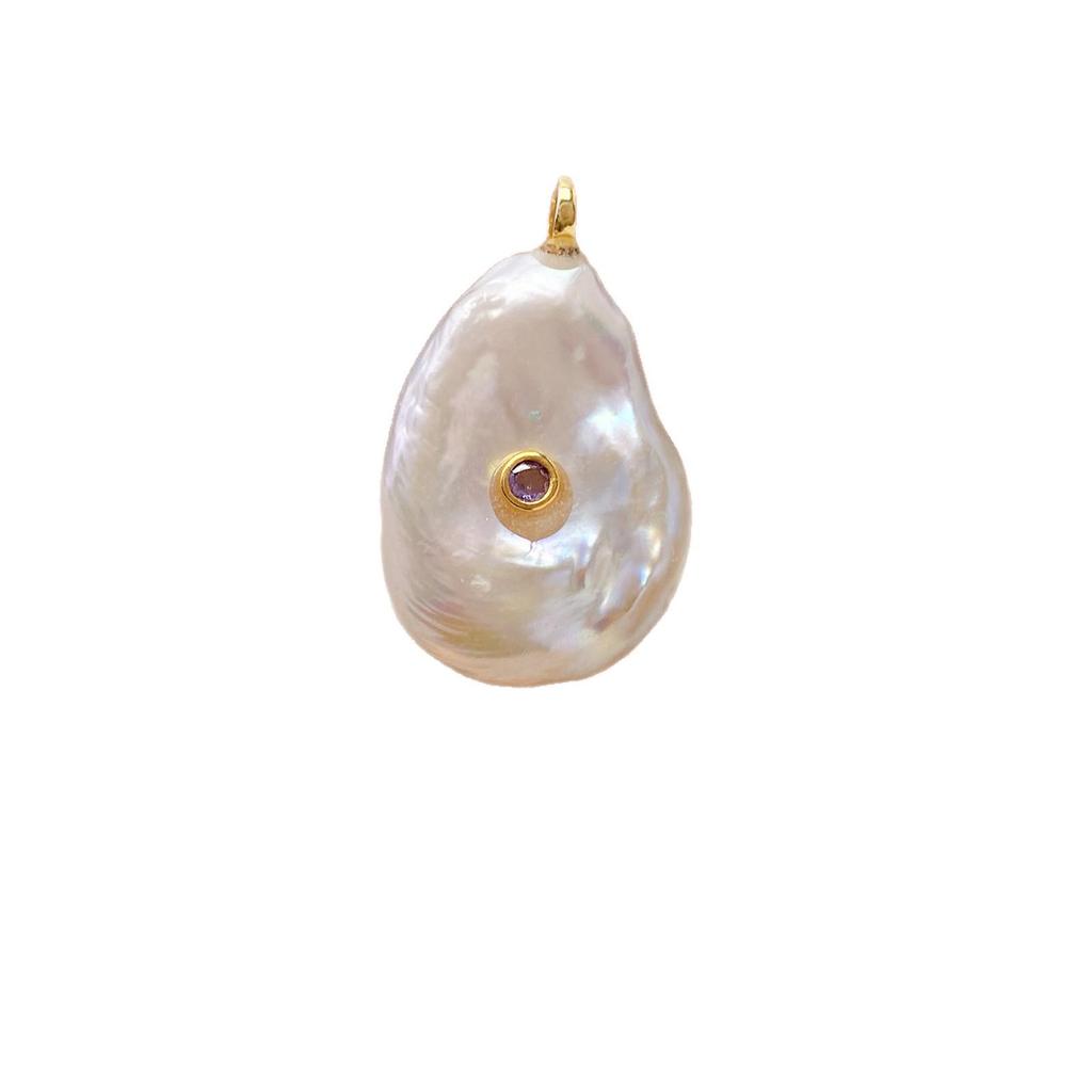 Versatile 2026 Irregular Baroque Pearl Cross Pendant Necklace