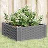 VidaXL Planter with Stakes Light Grey 42.5x42.5x28.5 Cm PP, Flower Box, Planter Stand, Flower Stand, Tub 368003