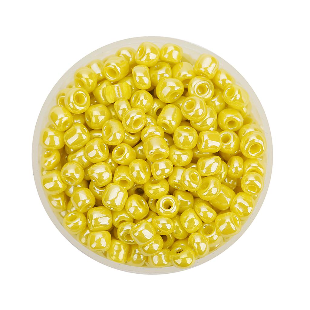 40g/lot 4mm Glass Rice Beads Solid Color Round Loose DIY Seed Bead for Bracelets Earrings Jewelry Making Beaded Accessories