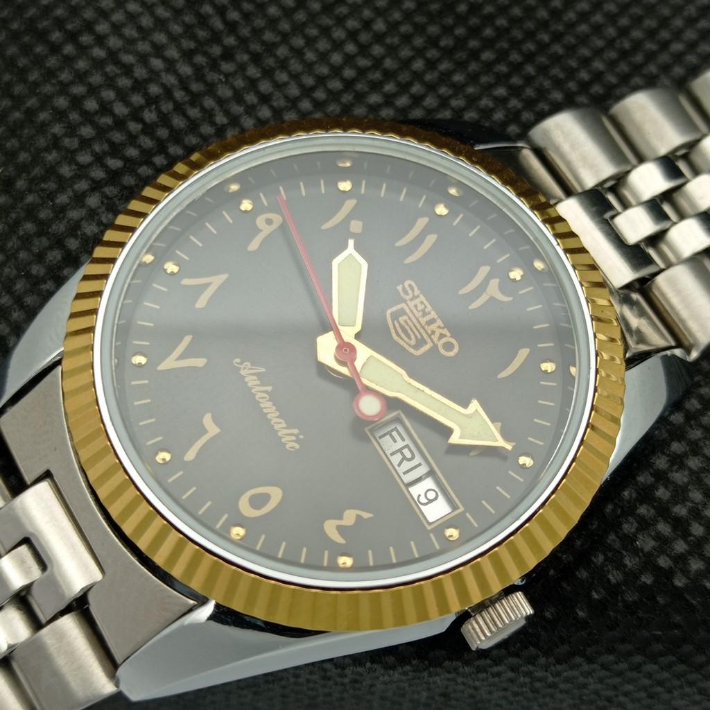 RENOVOVANÉ SEIKO 5 PRESIDENT AUTO PÁNSKÉ HODINKY JAPONSKÉ HODINKY TRANSPARENTNÍ ZADNÍ A305164-2